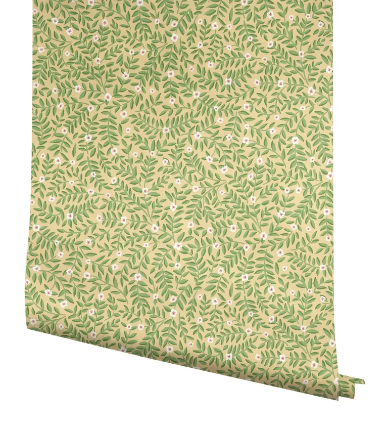 Rifle Paper Co. Elodie Petite Floral Peel and Stick Wallpaper - Gold — Ảnh 6