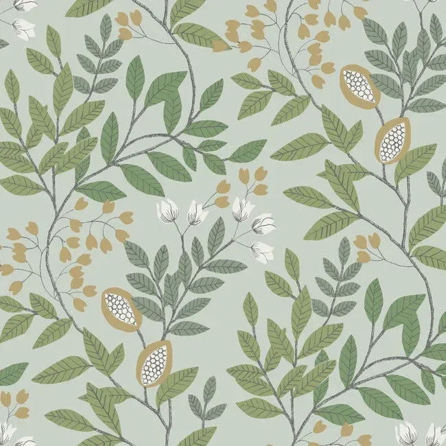 Eden Retreat Wallpaper - Jade/Gold — Ảnh 5
