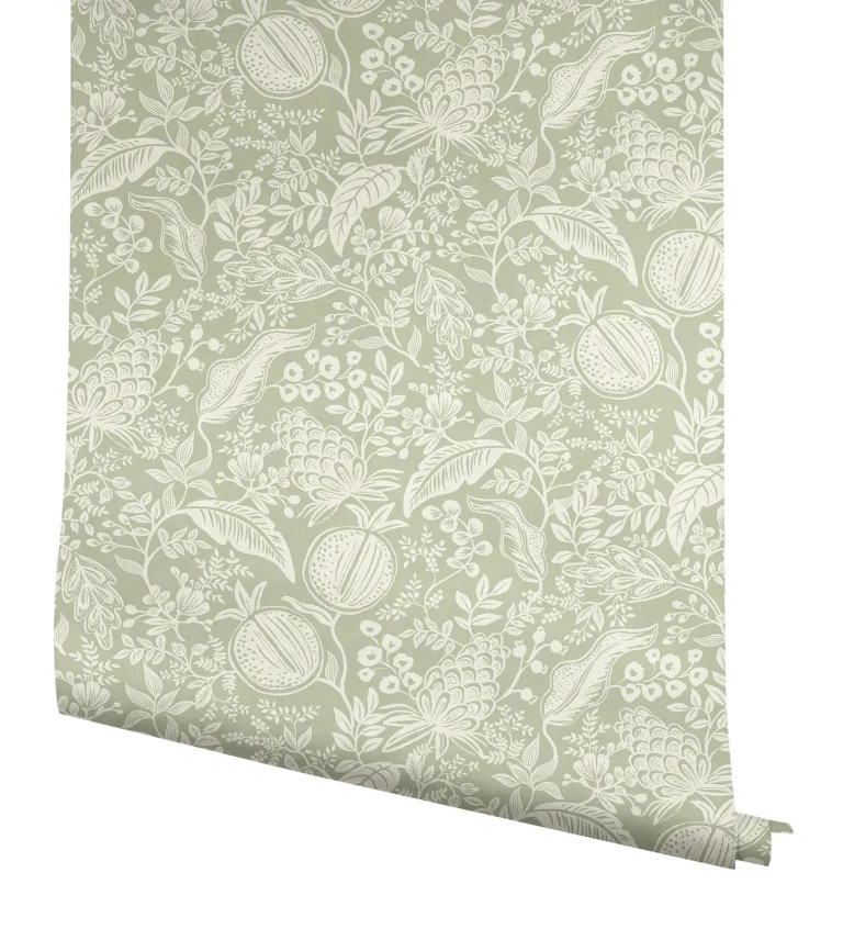Rifle Paper Co. Pomegranate Peel and Stick Wallpaper - Pistachio — Ảnh 4