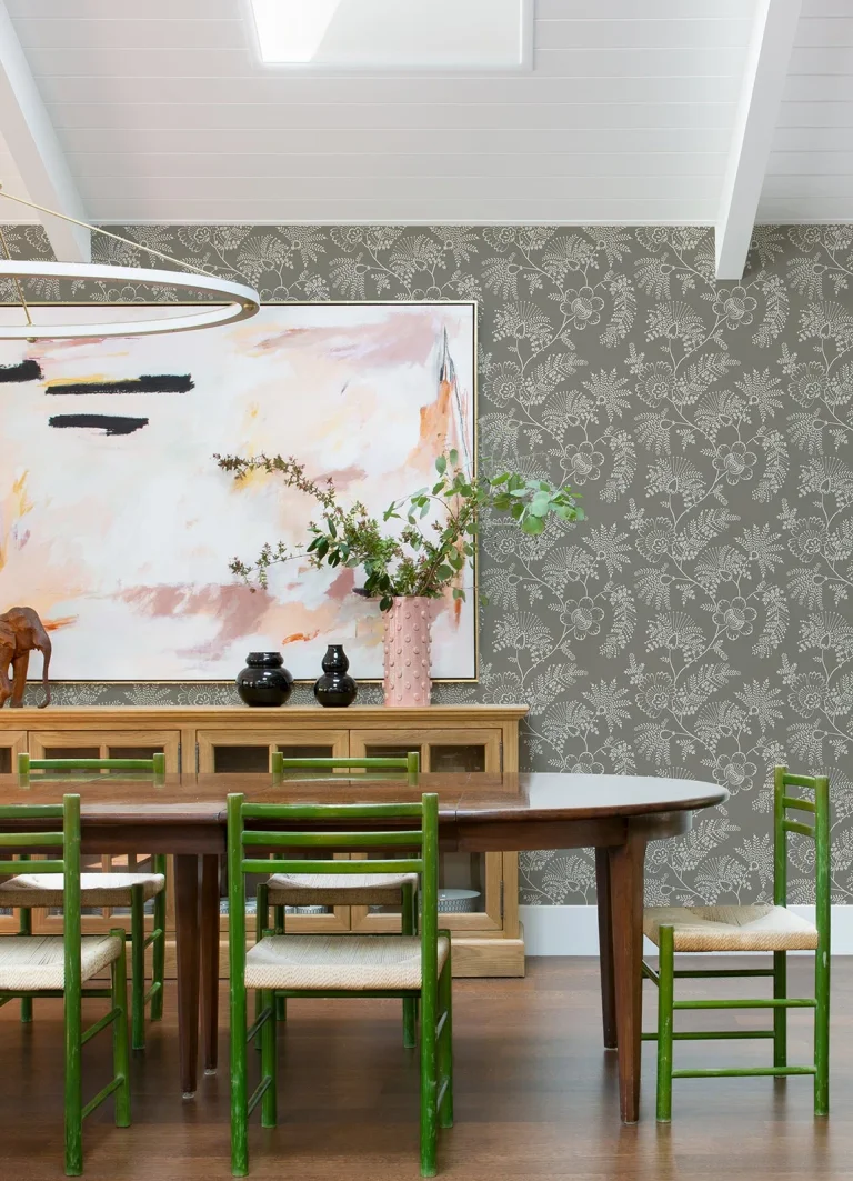 Maeve Jacobean Trail Wallpaper - Grey — Ảnh 3