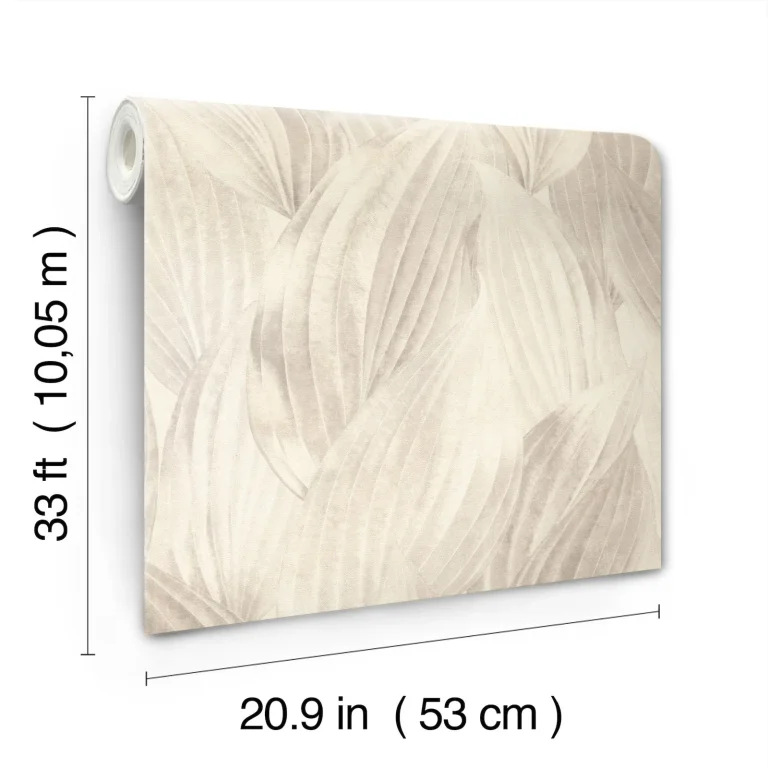 Melora Leaf Wallpaper - Light Grey — Ảnh 6