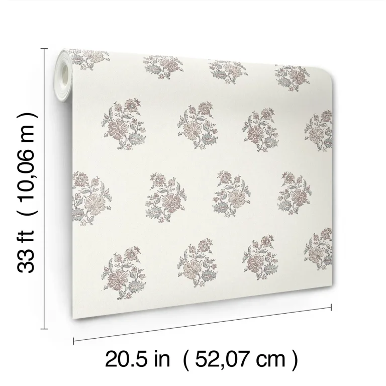 Overbrook Bouquet Toss Wallpaper - Plum — Ảnh 4