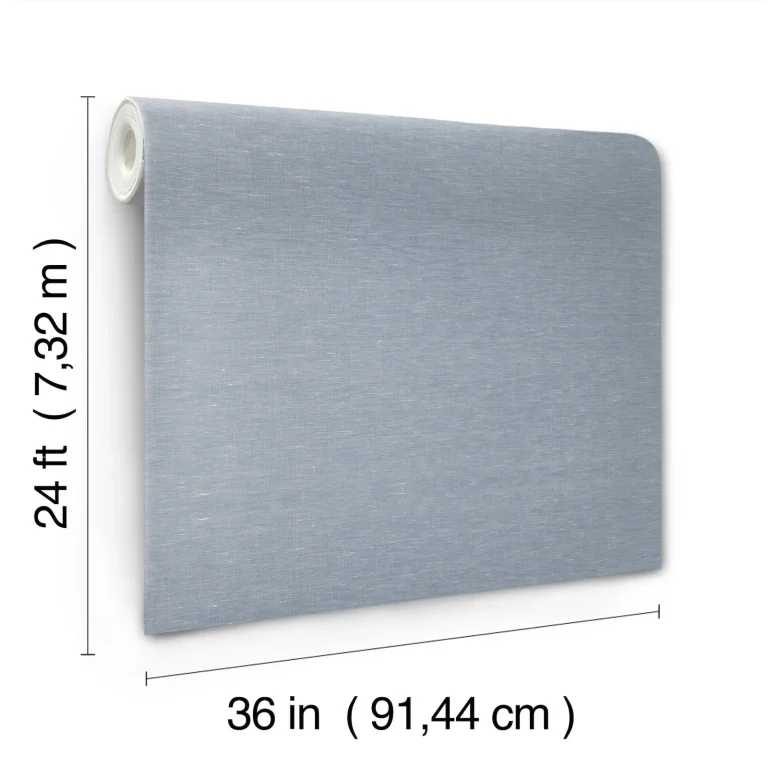 Hempfield Weave Loomed Wallpaper - Blue — Image 2