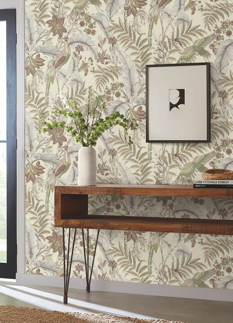 Heronwood Wallpaper - Mulberry — Image 2
