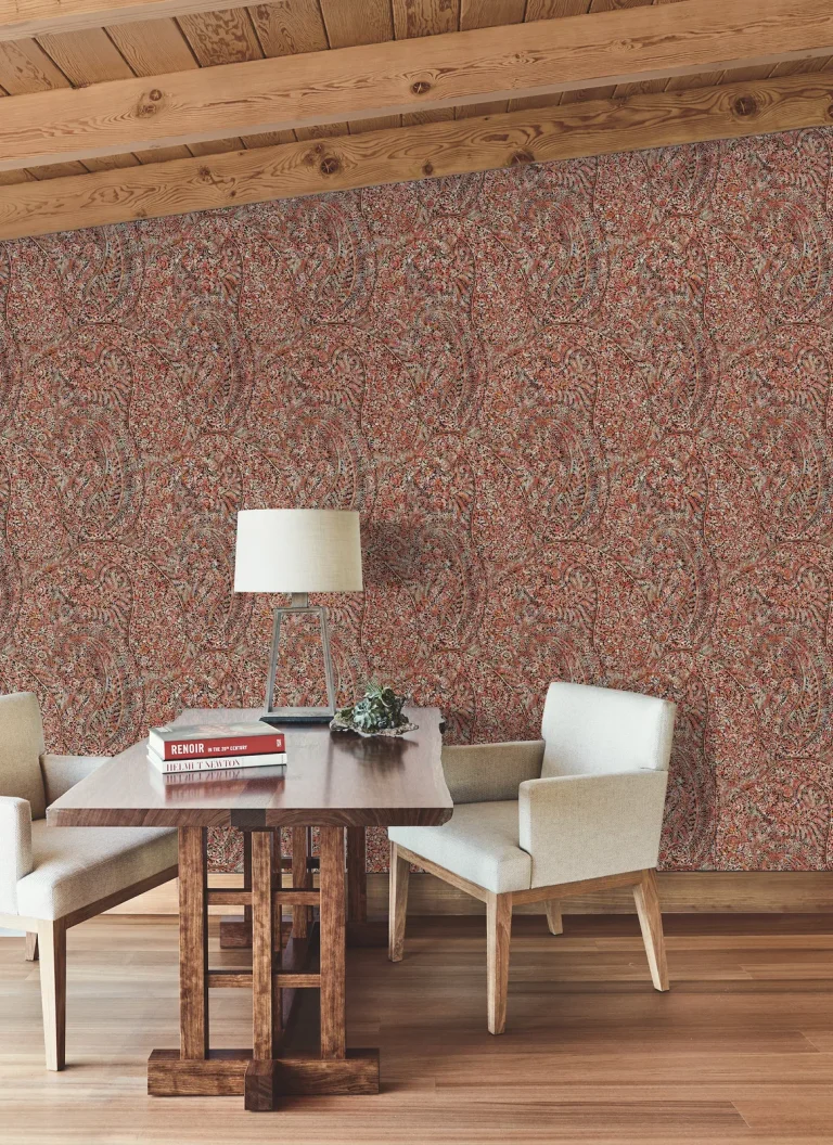 Kashmir Dreams Paisley Wallpaper - Red — Ảnh 4
