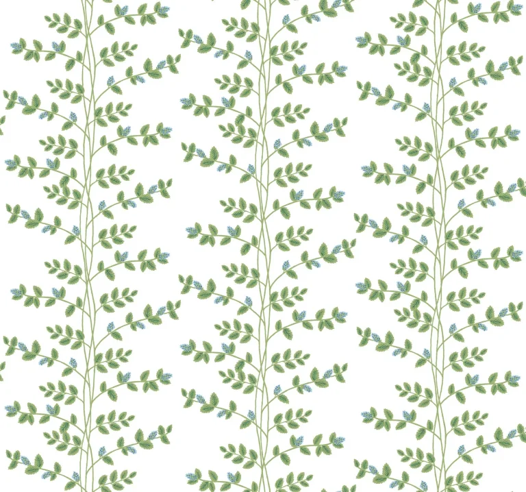 Rifle Paper Co. Climbing Vine Wallpaper - White & Blue — Ảnh 5