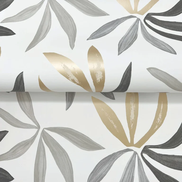 Little Garden Wallpaper - Graphite & Gold — Ảnh 2