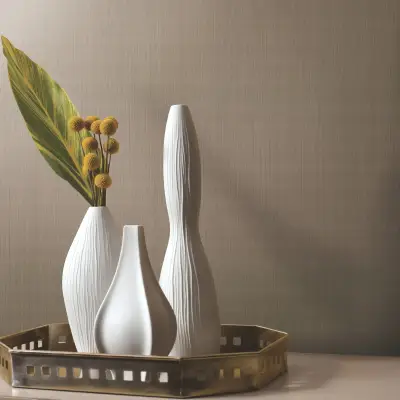 Vertical Silk Wallpaper - Gray