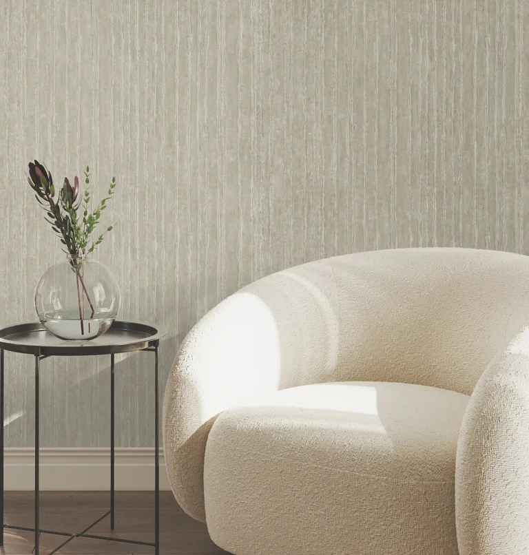 Precious Metal Corrugated Wallpaper - Taupe — Ảnh 2
