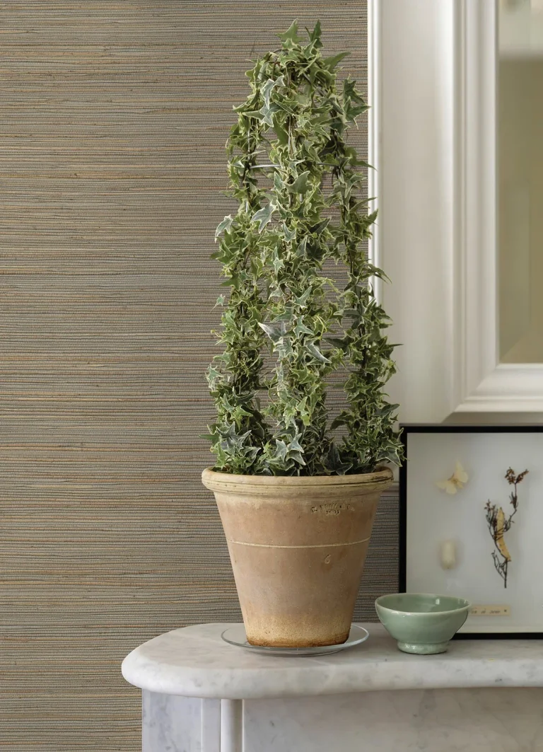 Kira Hemp Grasscloth Wallpaper - Neutral — Image 5