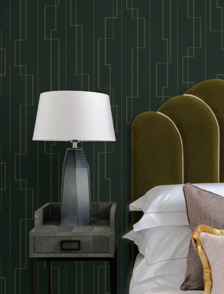 Anson Deco Detailing Wallpaper - Evergreen — Ảnh 3
