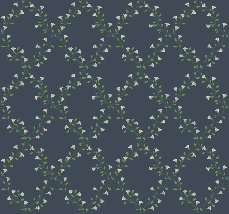 Rifle Paper Co. Bellflower Wallpaper - Navy — Ảnh 5