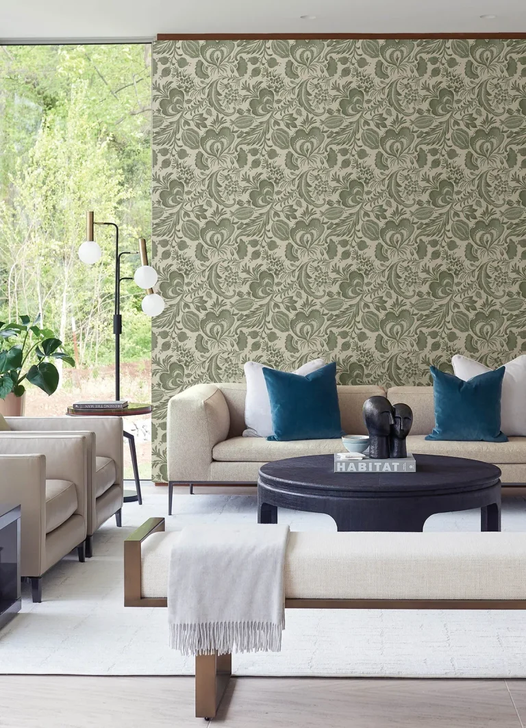 Culver Jacobean Wallpaper - Moss — Ảnh 2