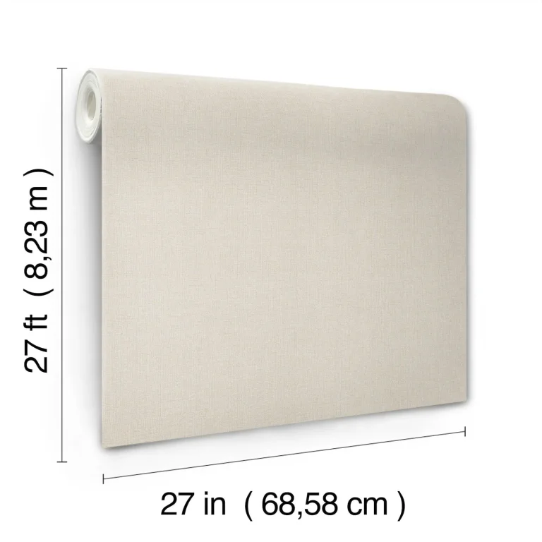 Hardy Linen Wallpaper - Powder Sand — Ảnh 6
