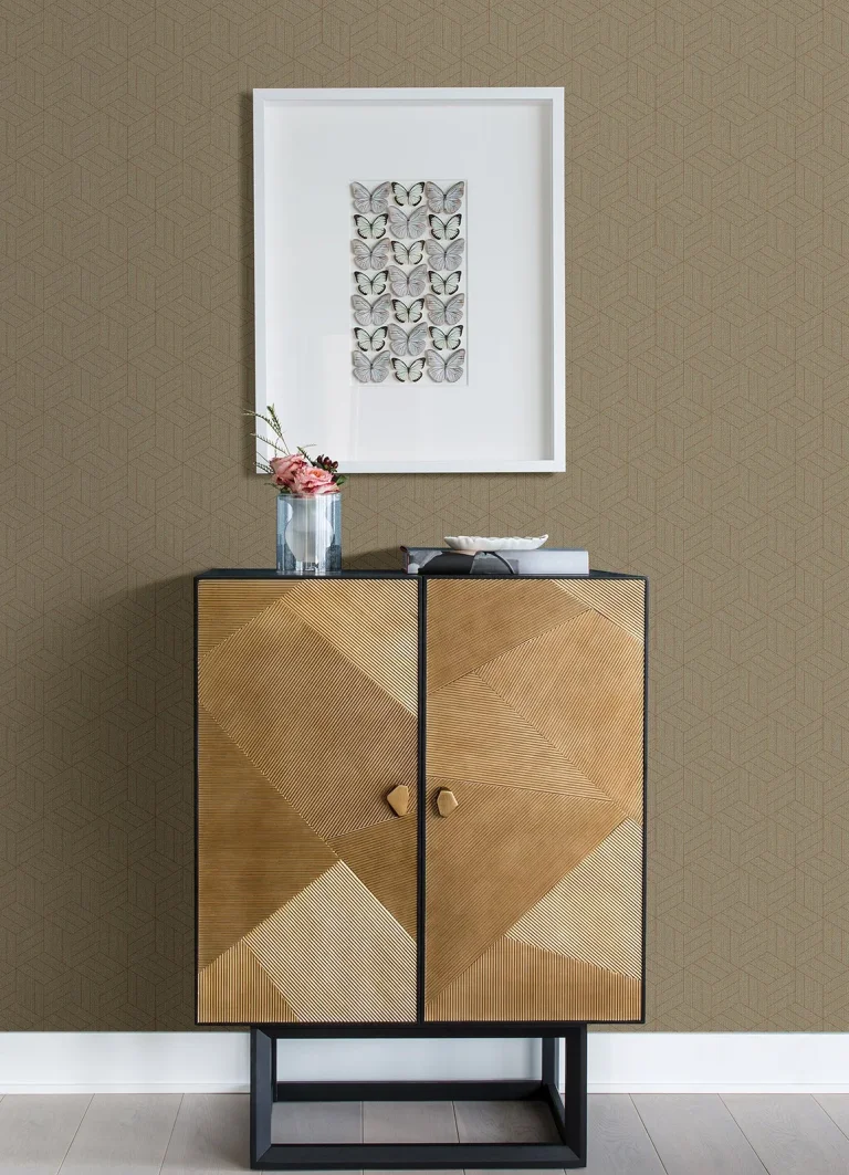 Izarra Geometric Block Wallpaper - Copper — Ảnh 2