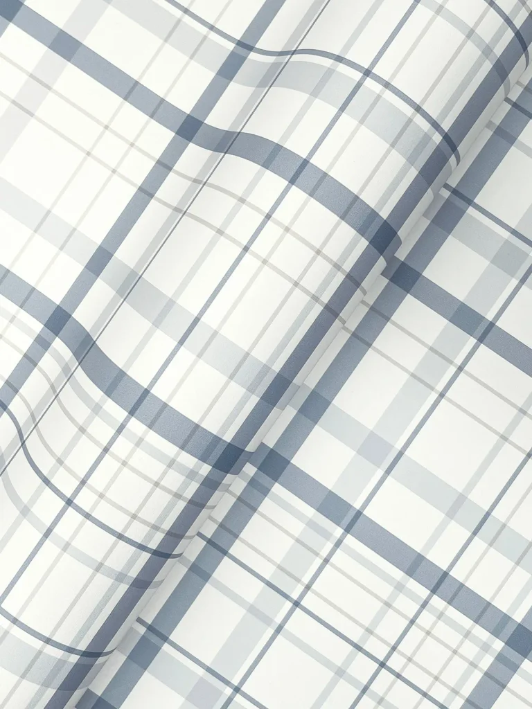 Chesapeake Burgess Plaid Wallpaper - Blue — Ảnh 3