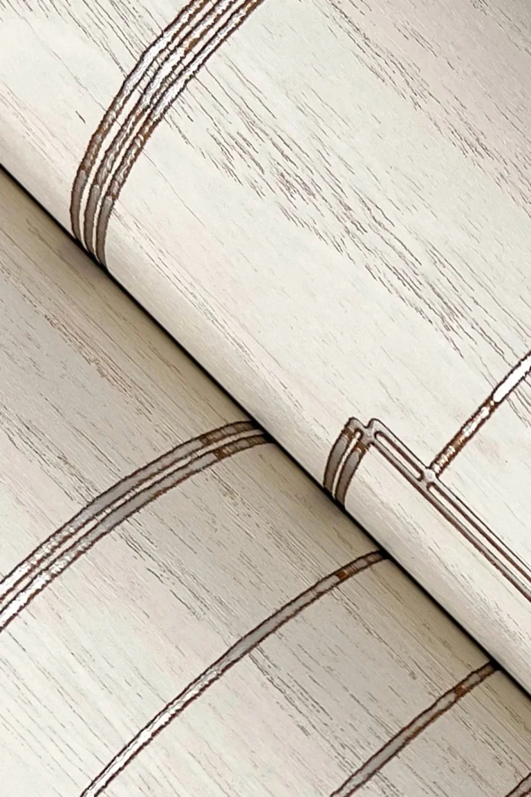 Ronald Redding Inlay Line Wallpaper - White — Ảnh 2