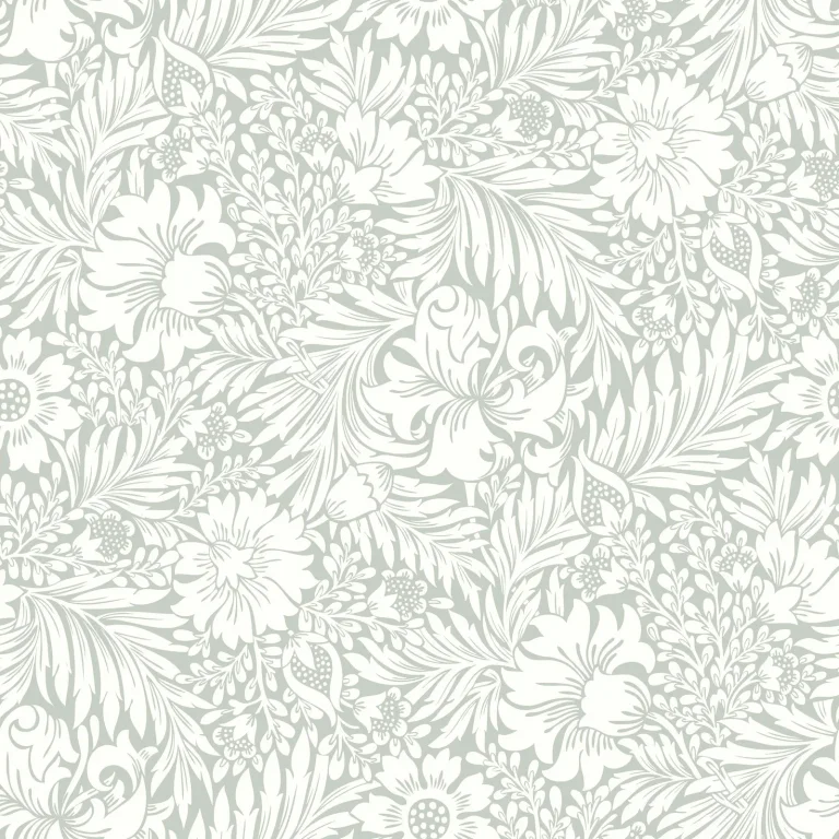 Erin & Ben Modern Acanthus Peel and Stick Wallpaper - Vintage Duck Egg — Ảnh 3