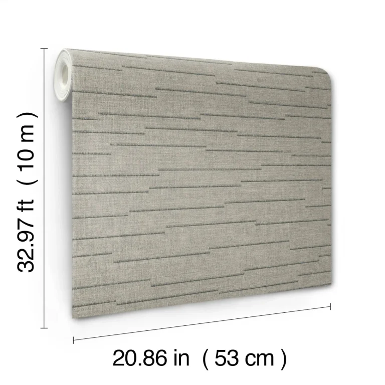 Latitude Striated Wallpaper - Grey — Ảnh 5