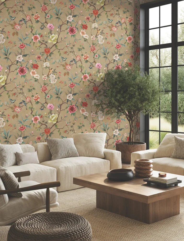 Ronald Redding Kimora's Garden Wallpaper - Linen — Ảnh 2