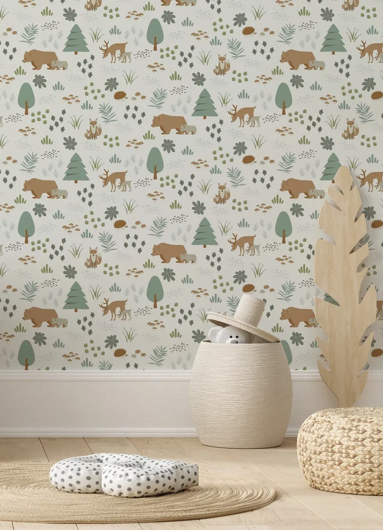 Chesapeake Finola Bears Wallpaper - Moss — Image 3