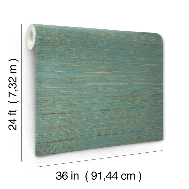 Ronald Redding Multicolored Hemp Wallpaper - Aqua — Image 4