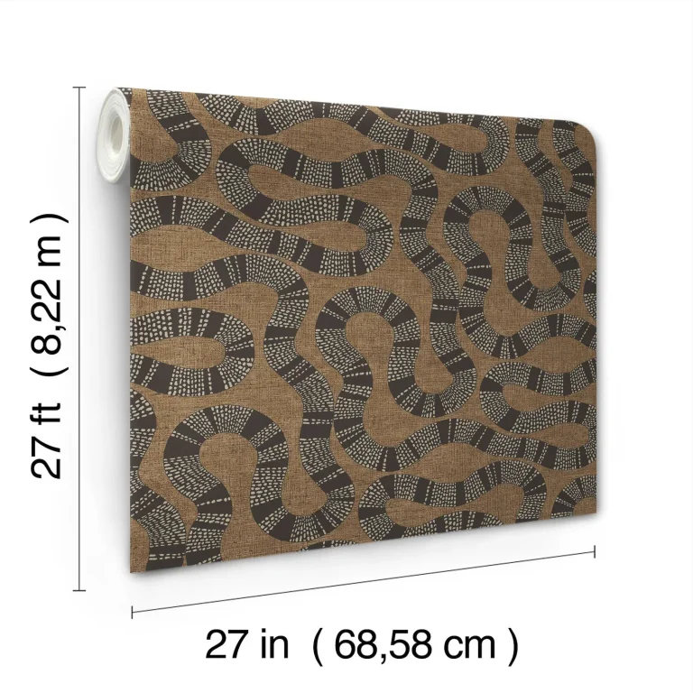 Ophidia Wallpaper - Brown