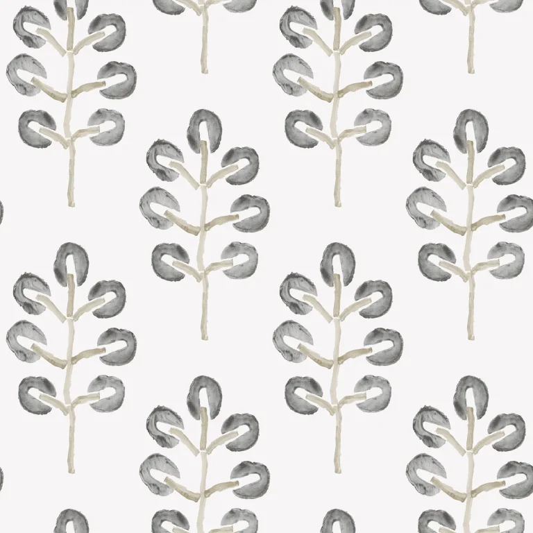 Chesapeake Plum Tree Botanical Wallpaper - Black — Ảnh 4