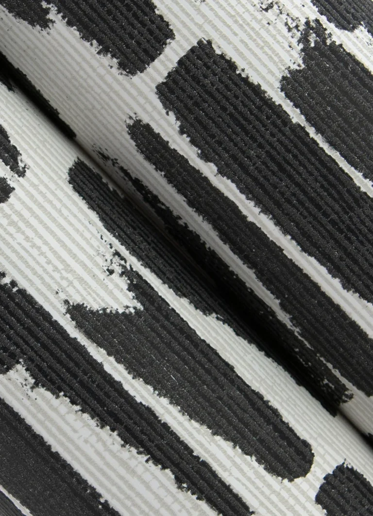 Myrtle Abstract Stripe Wallpaper - Black — Image 2
