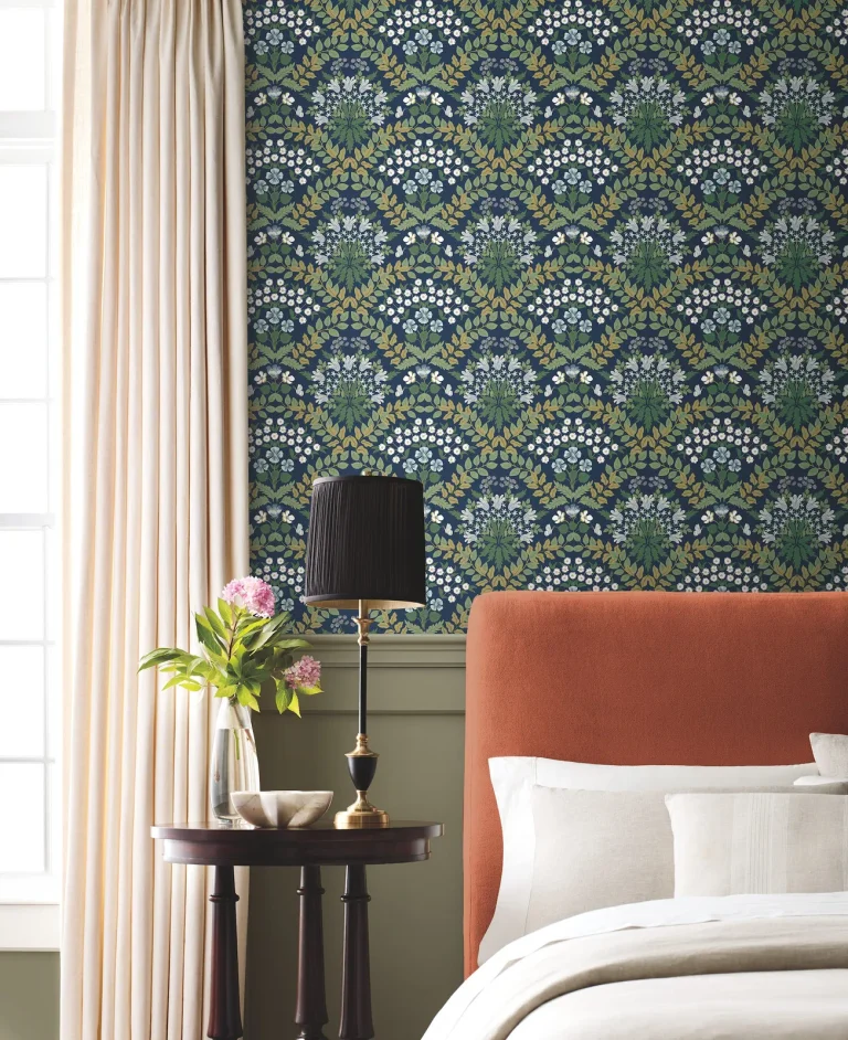 Rifle Paper Co. Bramble Wallpaper - Navy — Ảnh 2