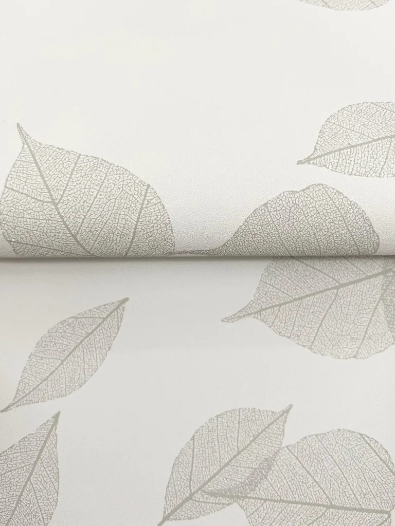 Myles Leaves Wallpaper - Light Grey — Ảnh 3