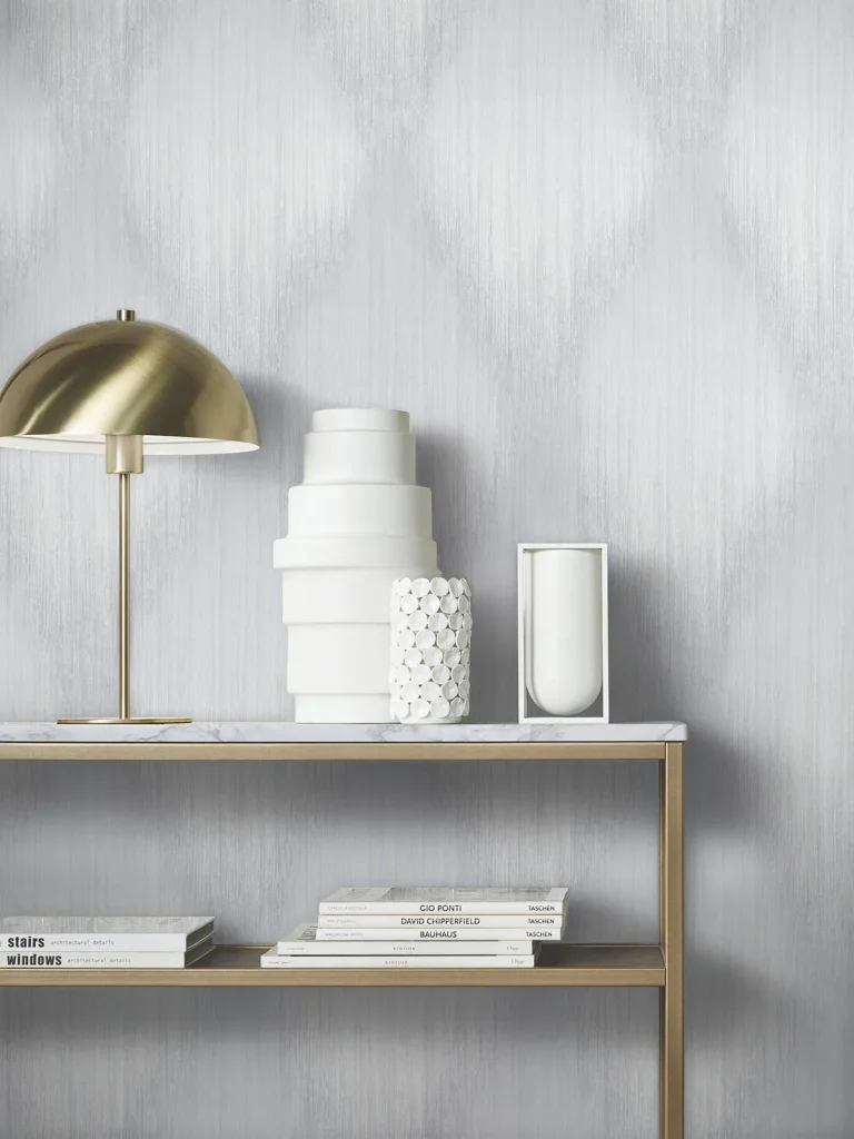 Starfall Metallic Ikat Wallpaper - Grey — Ảnh 4