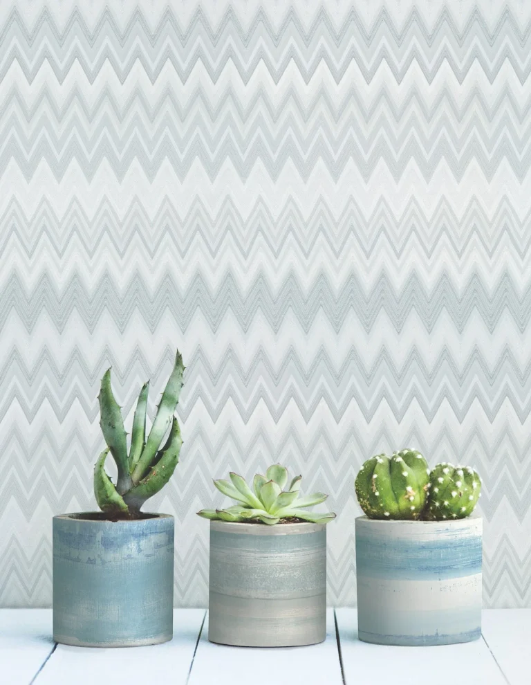 Zig Zag Peel and Stick Wallpaper - White — Ảnh 4