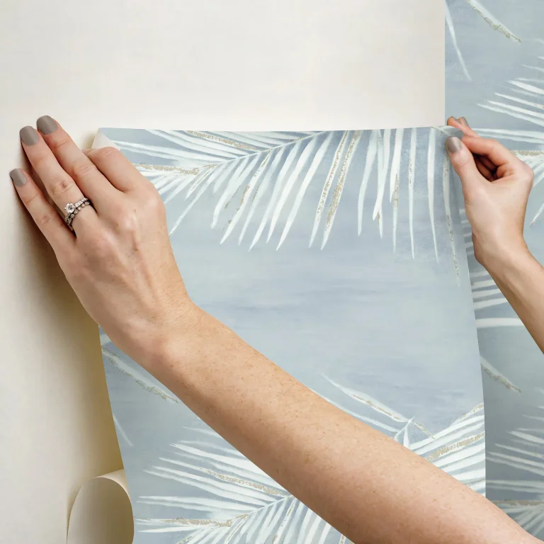 Endless Summer Peel and Stick Wallpaper - Blue/Gold — Image 7