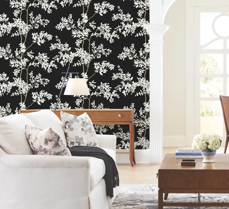 Lunaria Silhouette Wallpaper - Black/White — Ảnh 2