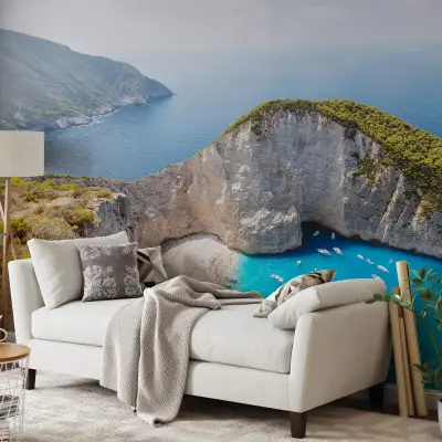 Shipwreck on Zakynthos - Wall Mural 5543 - 8 Panel - 384cm x 260cm