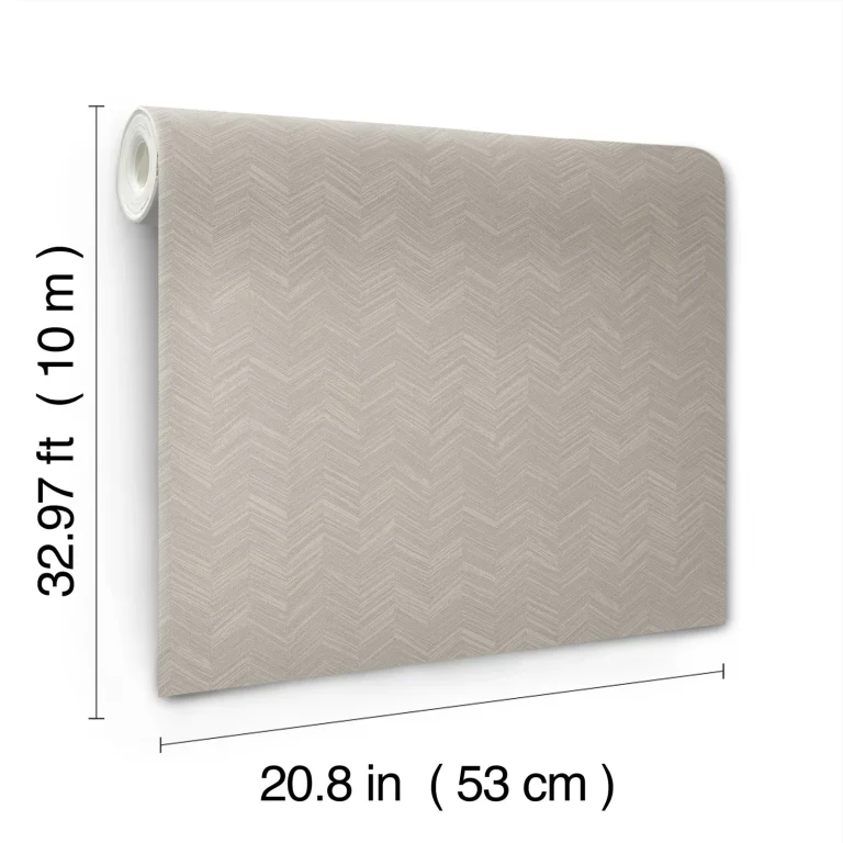 Raised Chevron Wallpaper - Taupe — Ảnh 3