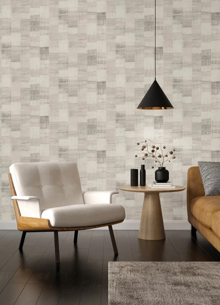 Ivo Block Stripe Wallpaper - Grey — Image 5