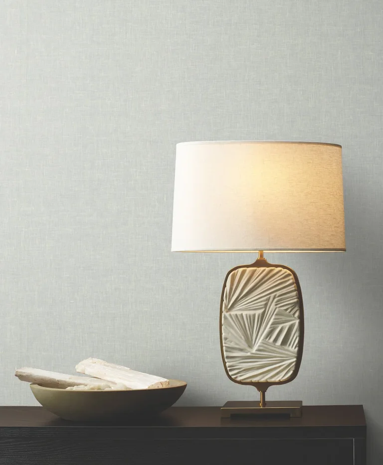 Ronald Redding Sheer Linen Wallpaper - Light Grey