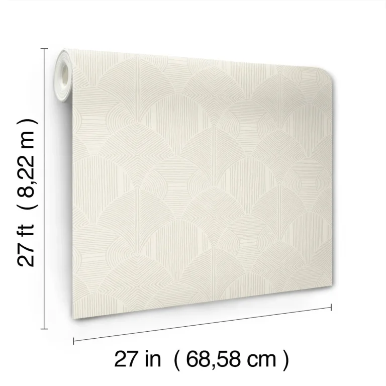 Meyberg Geometric Wallpaper - Ivory — Ảnh 2