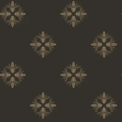 Honey Bee Wallpaper - Gold/Black