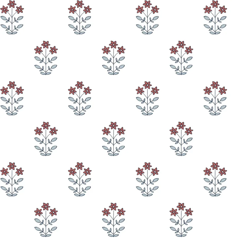 Kit Floral Wallpaper - Red — Ảnh 5