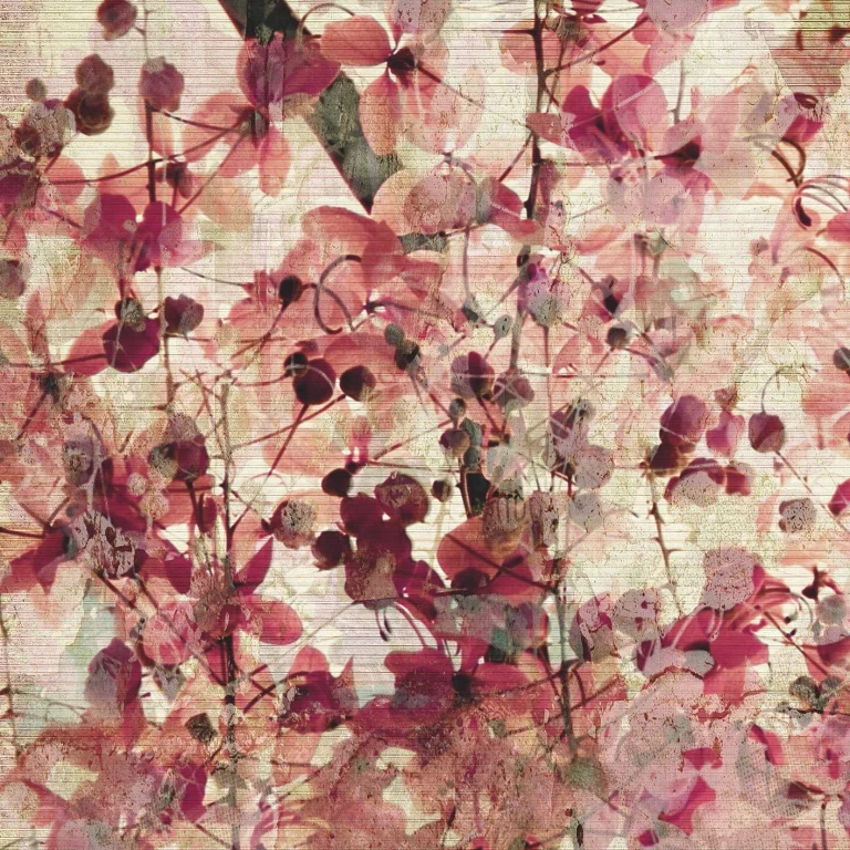 Vintage Flower Pattern - Wall Mural 5501 - 4 Panel - 192cm x 260cm — Ảnh 4