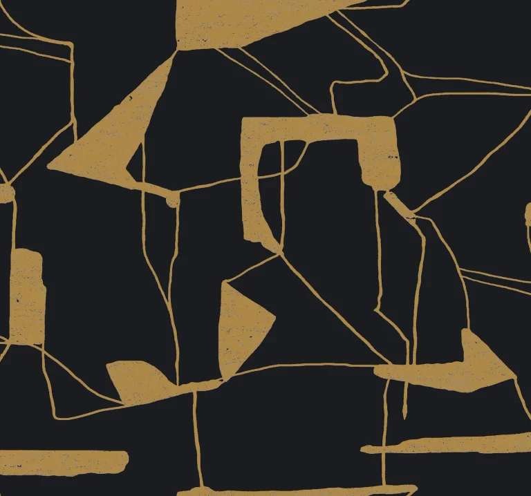 Abstract Geo Wallpaper - Black/Gold — Image 3