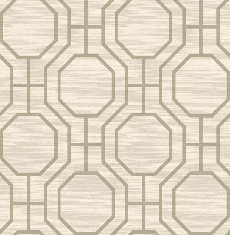 Manor Geometric Trellis Wallpaper - Taupe — Ảnh 3