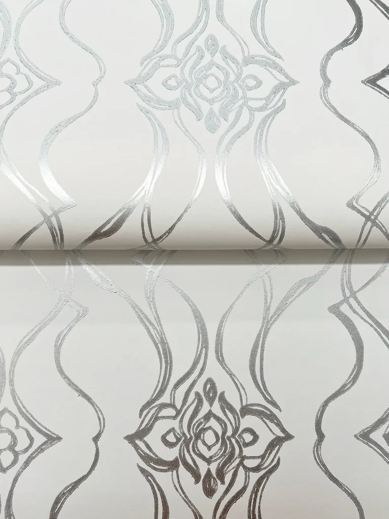 Candice Olson Pirouette Wallpaper - White & Silver — Ảnh 2