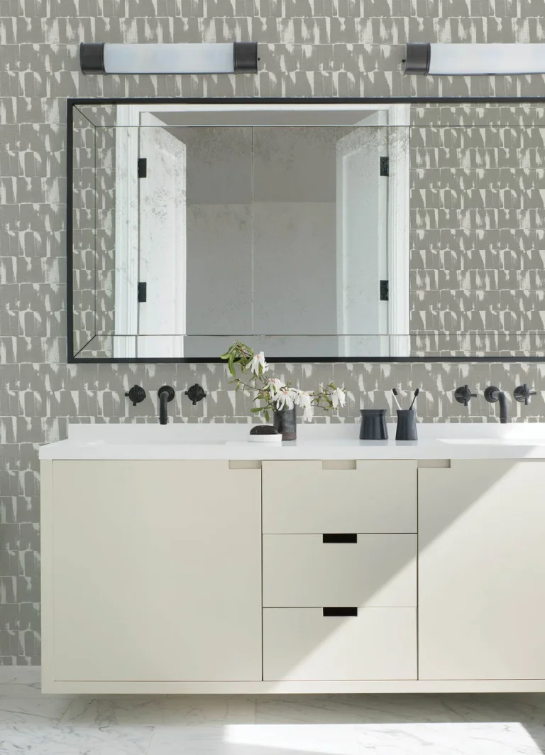 Bancroft Artistic Stripe Wallpaper - Grey — Ảnh 4
