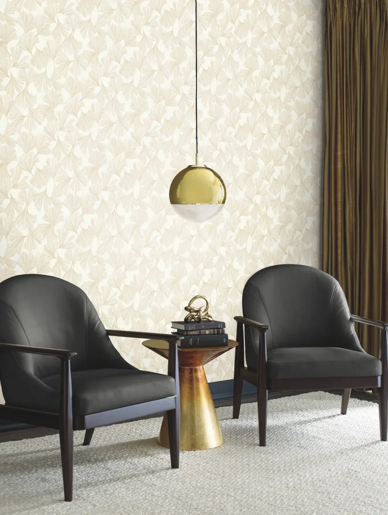 Gingko Toss Wallpaper - Gold — Ảnh 2
