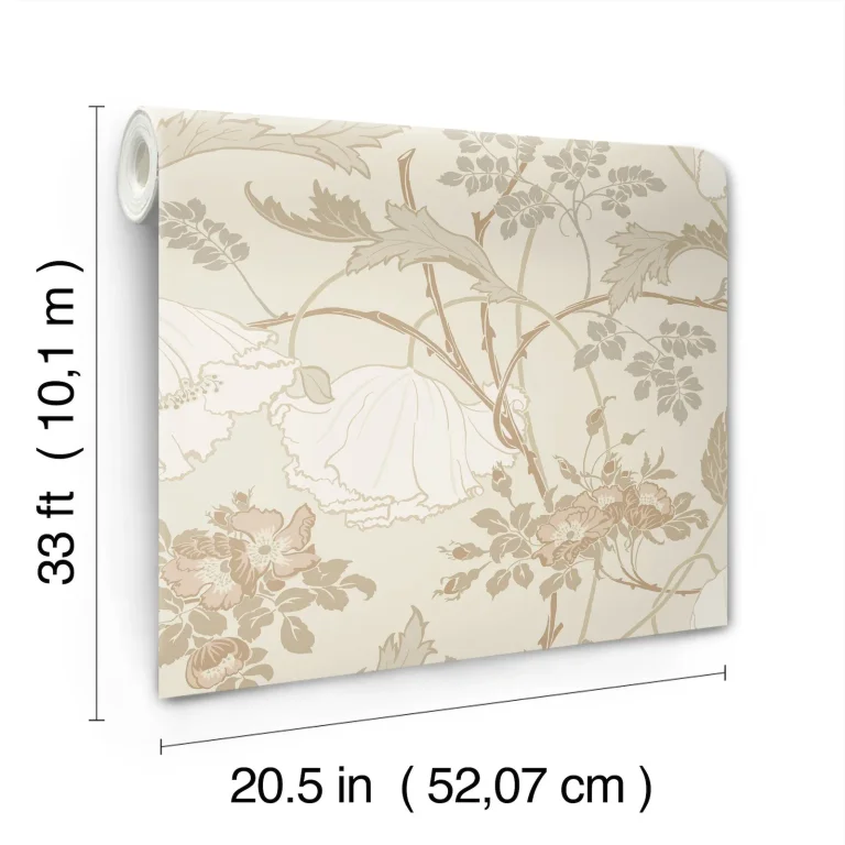 Magnolia Home Gwendolyn Wallpaper - Neutral/Coral — Image 5