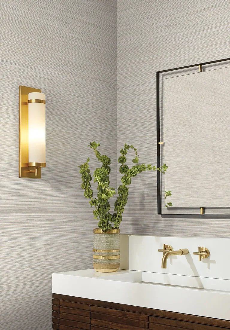 Candice Olson Stacked Bamboo Wallpaper - Silver - COD0635 — Ảnh 3